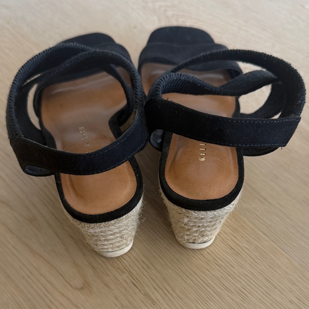 Kelly & Katie Black Wedge Sandals Women’s 7 - Picture 3 of 8